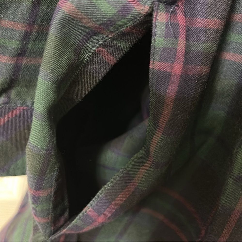 Harshman Plaid Green & Purple Cotton Plaid Shirt Oversized Tunic(Size Medium) - Picture 7 of 11